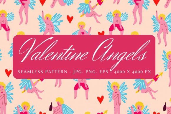 Angel Pattern: A Versatile Graphic Design Asset for Local Business Branding