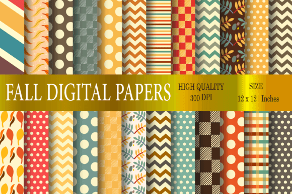Autumn Gnomes Digital Papers for Creative Projects
