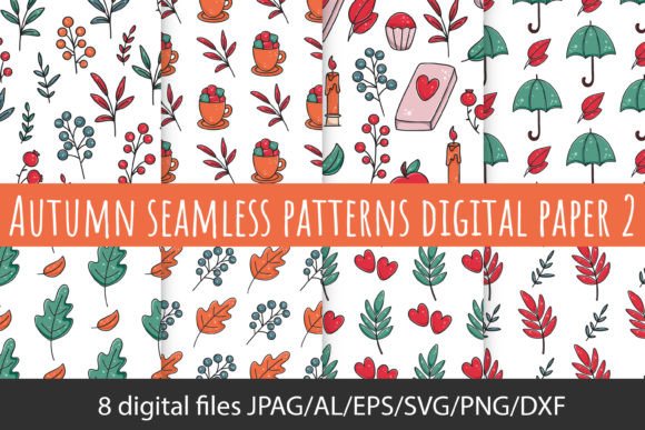 Autumn Seamless Paper SVG Review for Embroidery