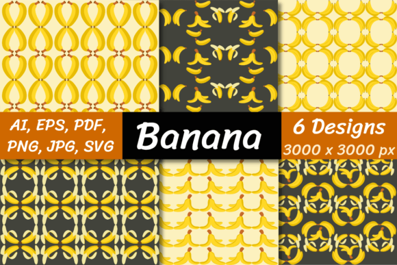 Banana Graphics for Creative Patterns
