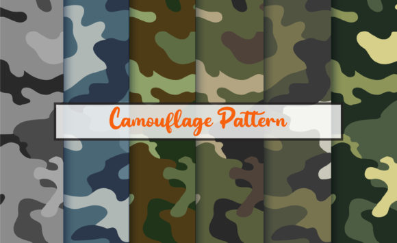 Camouflage Seamless Vector Patterns SVG for Branding and Marketing