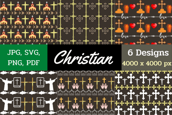 Christian Graphics for Digital Products and Patterns