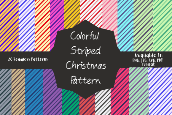 Christmas Striped Pattern Graphics for Branding and Marketing