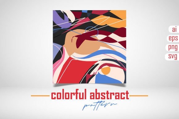 Colorful Abstract Pattern Design for Graphics and Patterns