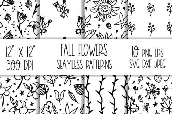 Fall Clipart Digital Paper - Graphics for Seasonal Branding