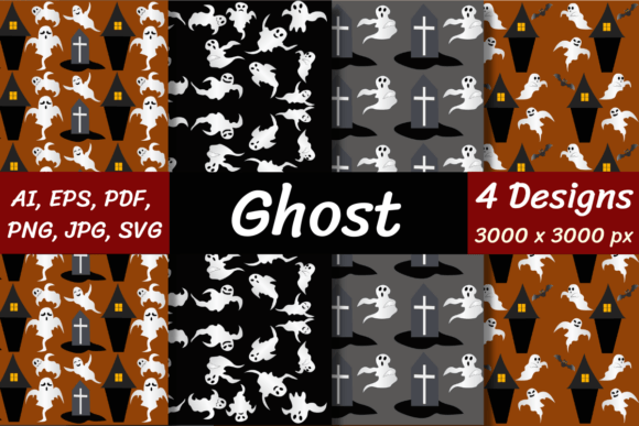Ghost Digital Papers Bundle for Crafting and Design