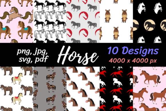 Horse Graphics for Creative Merchandise
