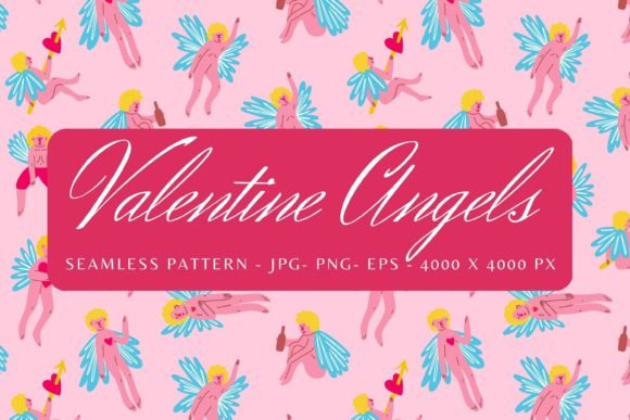 Lover Angels Pattern - A Versatile Graphic Design Asset