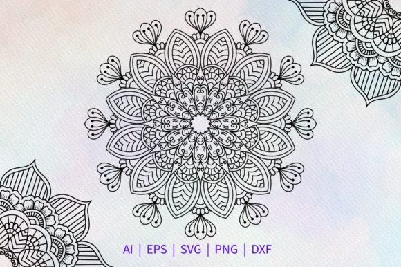 Mandala Graphics for Coloring Book and Decoration