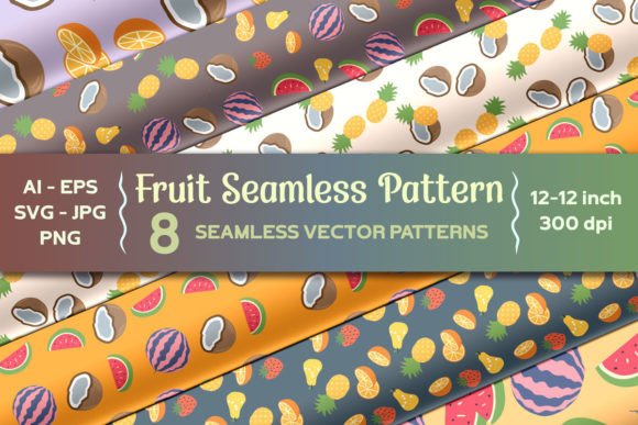 Seamless Fruit Pattern - Digital Paper for Crafting and Graphics