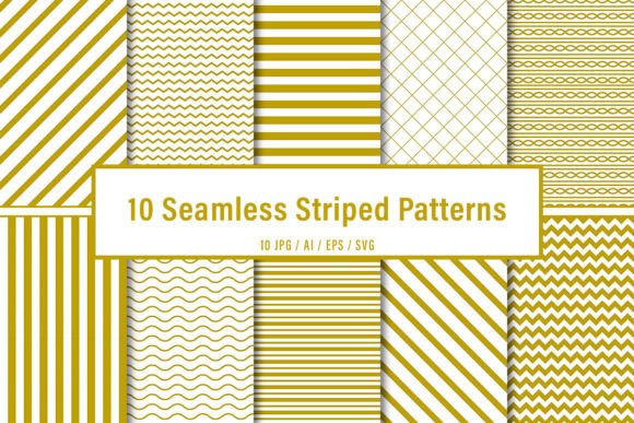 Seamless Yellow Goldenrod Stripe Pattern for Branding and Graphics