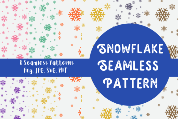 Snowflake Seemless Pattern for Graphic Design Projects