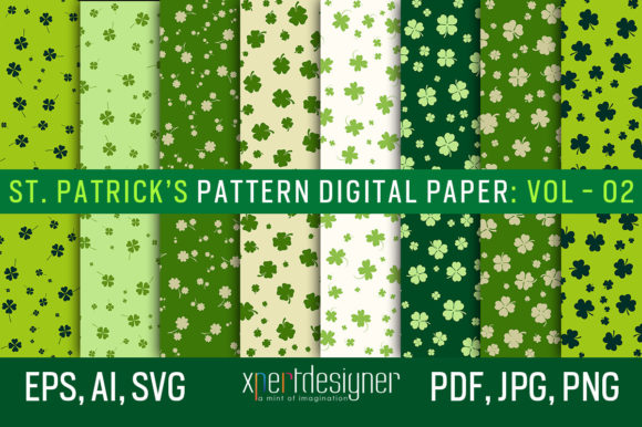 St. Patrick’s Pattern Digital Paper 02 for Local Business Branding
